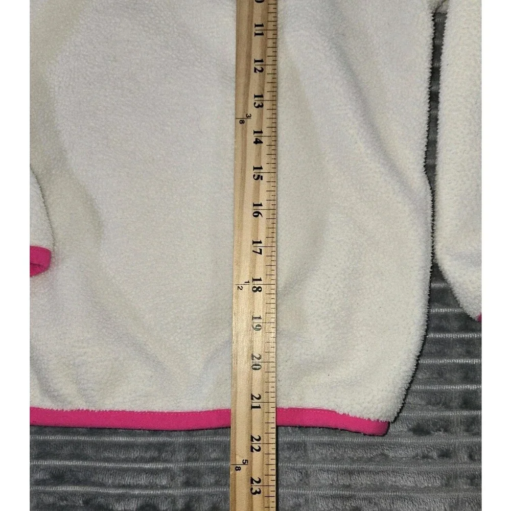 Girls Gap Arctic Fleece Reissue Snap T Pullover Jacket Cream Large 10